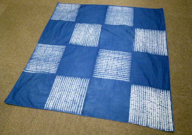 風呂敷（藍染／木目絞り)