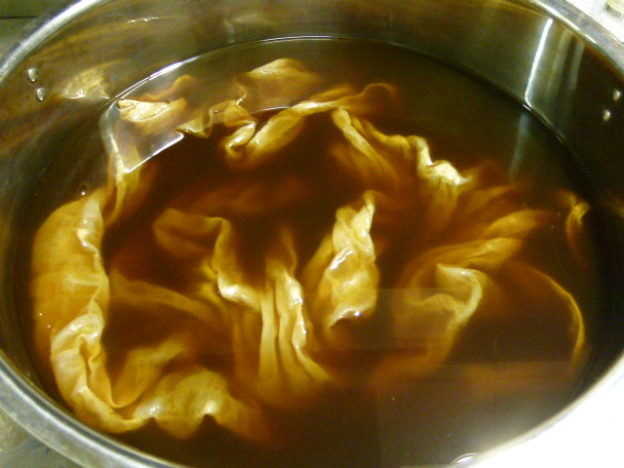 コーヒーで染める方法