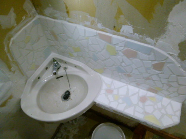 DIY セルフリノベーション『モザイクタイルの貼り方』