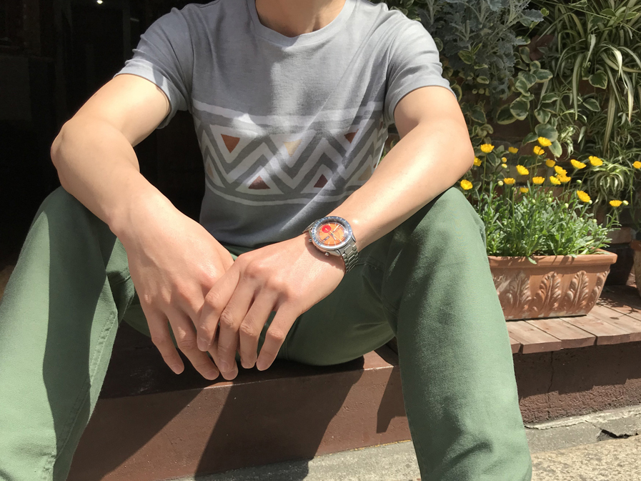 ベンガラと松煙（墨）によるロウケツ染めTシャツ（part3）