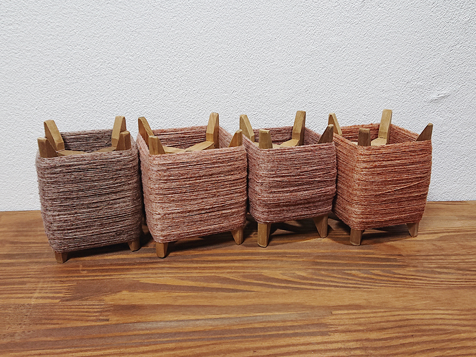 梅染めの絹糸(『梅の枝(梅楚)染め方』)