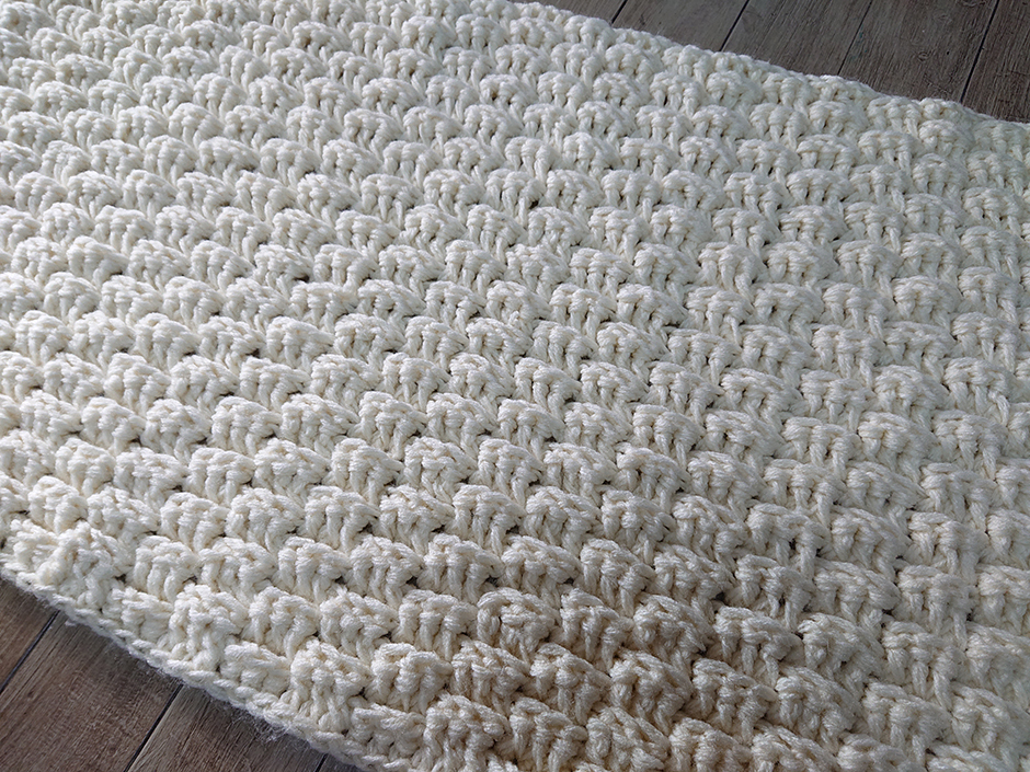 草木染め毛糸のブランケット（試編）