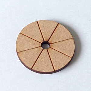 糸ボタン土台　糸ボタンベース　5個セット（5種詰め合わせ） 無塗装（MDF） ハンドメイド材料