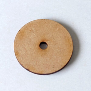 糸ボタン土台　糸ボタンベース　5個セット（丸／穴小） 無塗装（MDF） ナチュラル ハンドメイド材料