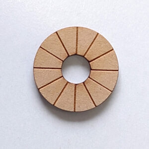 糸ボタン土台　糸ボタンベース　5個セット（丸） 無塗装（MDF） ナチュラル ハンドメイド材料