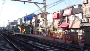 チンチン電車（阪堺電車）の「松虫」駅