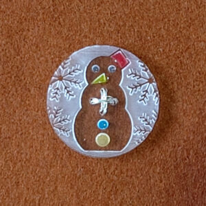 クリスマス ボタン（5個セット）透明アクリル製　アクリルボタン