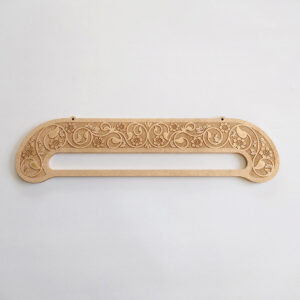 タペストリーハンガー （花唐草／ゴールド） ウォールデコ 壁掛け　手織り 作品展示　おしゃれ　オリジナル商品　日本製