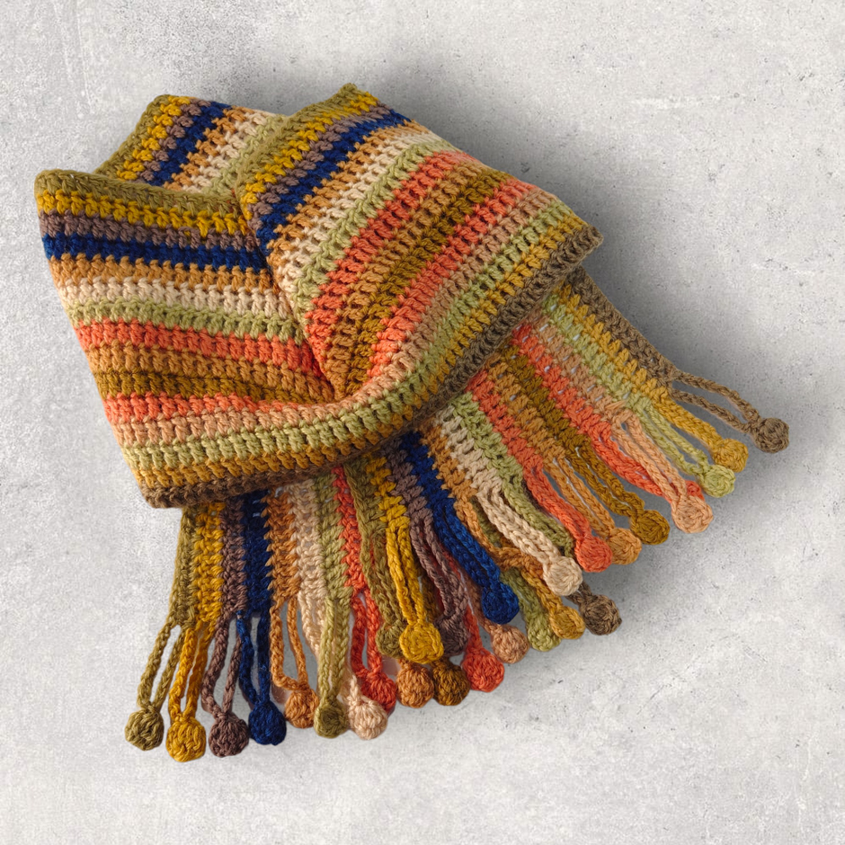 草木染め Xmas マフラー