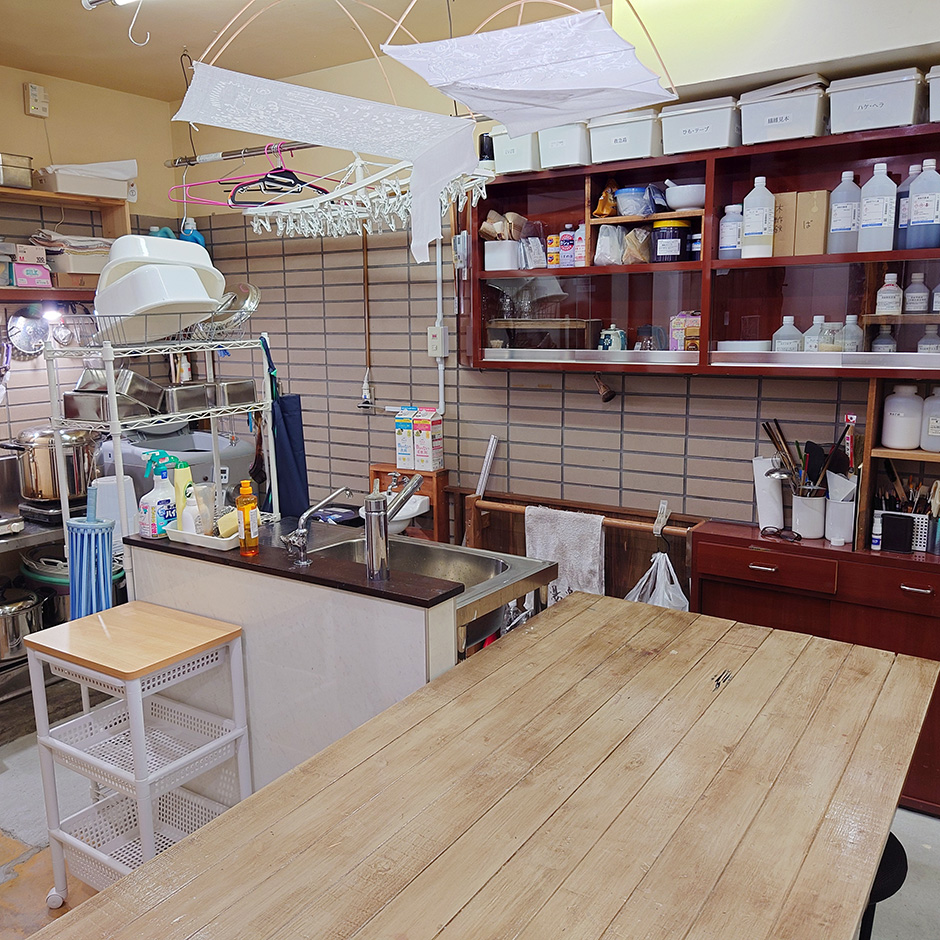 草木染工房 ひとつ屋 染色作業場 大阪市阿倍野区