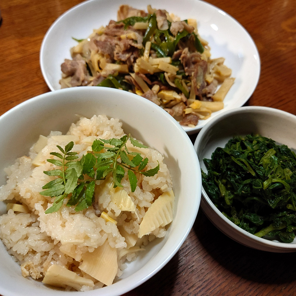 今年最後の筍ごはん