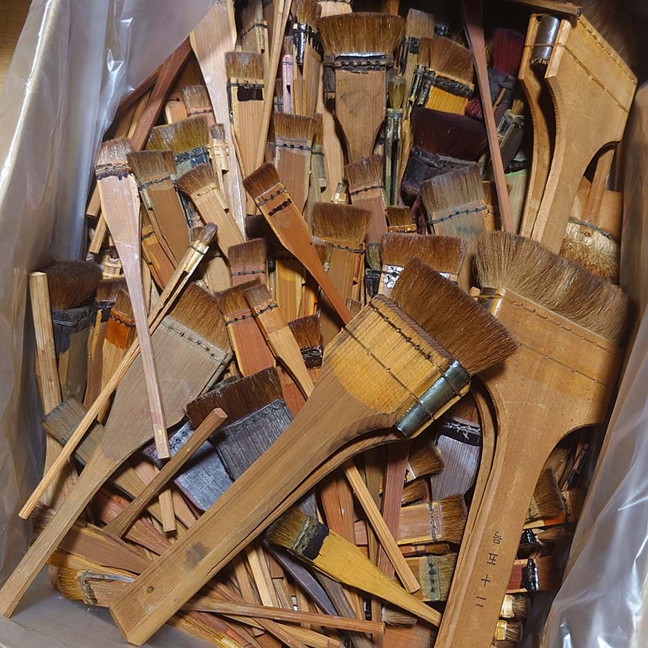 刷り込み刷毛がどっさり！