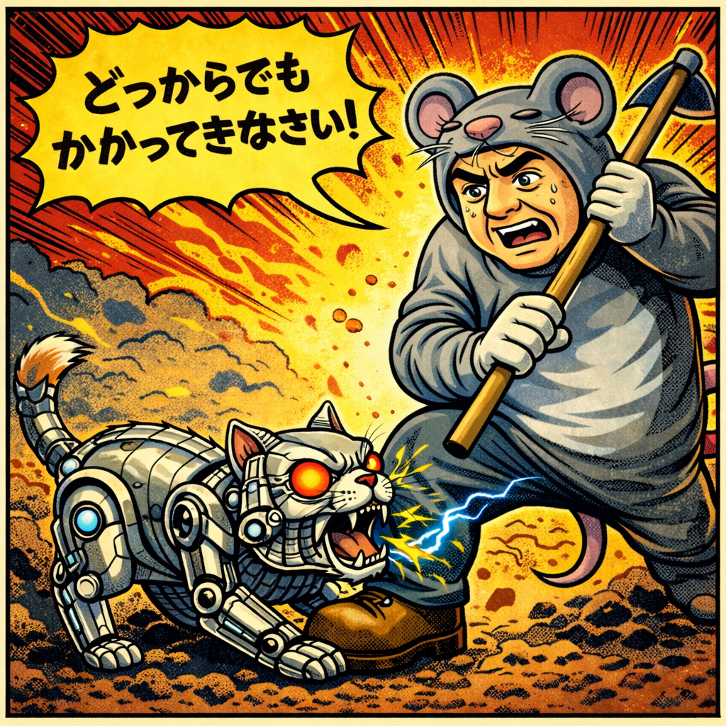 窮鼠猫を嚙む!