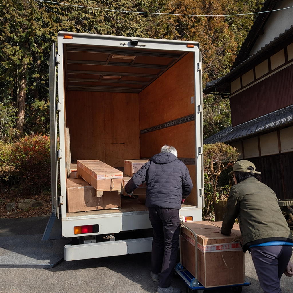 ひとつ屋の木製自動織機