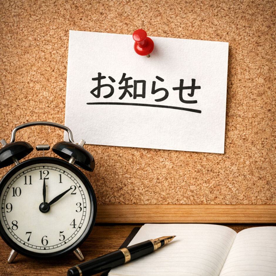 ひとつ屋からのお知らせ