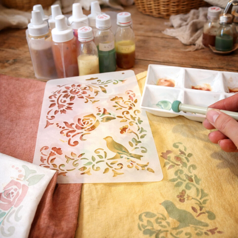 一日体験教室【ベンガラ染めステンシル】